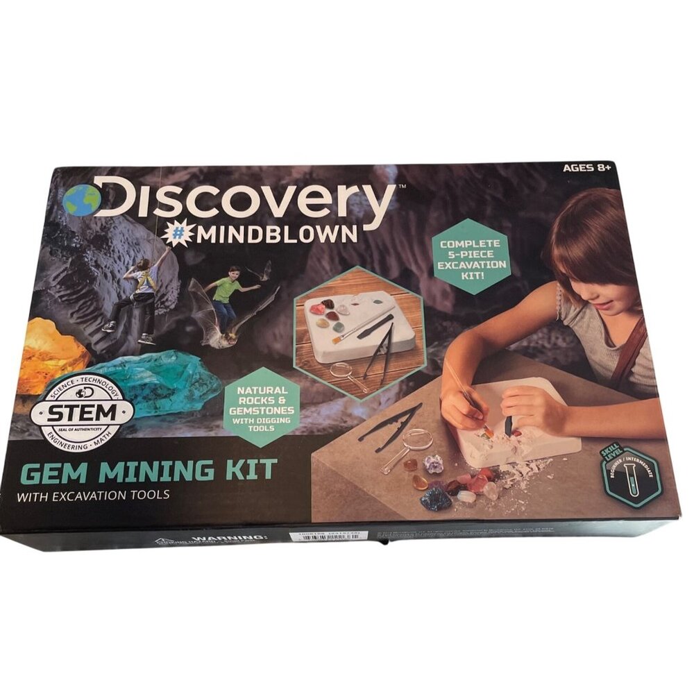 Discovery Mindblown Gem Mining Kit With Excavation Tools STEM Activity Ages 8+ N